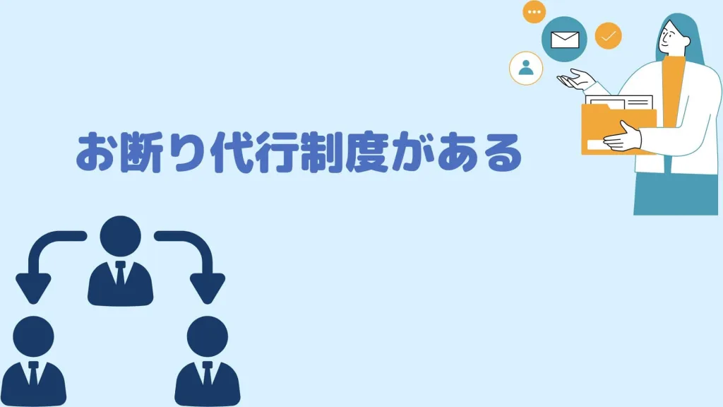 お断りサービスがある