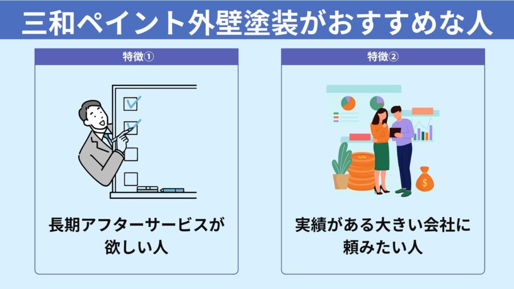 三和ペイントの外壁塗装がおすすめな人