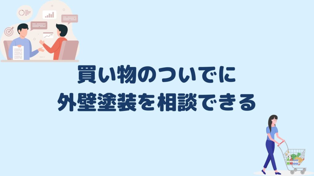 買い物のついでに外壁塗装を相談できる
