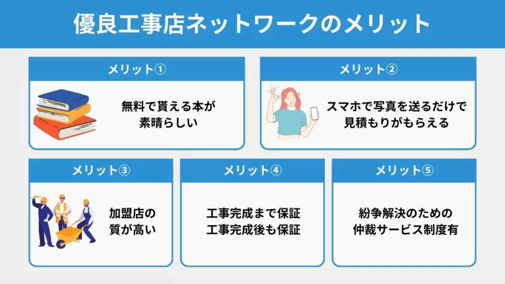 優良工事店ネットワークのメリット