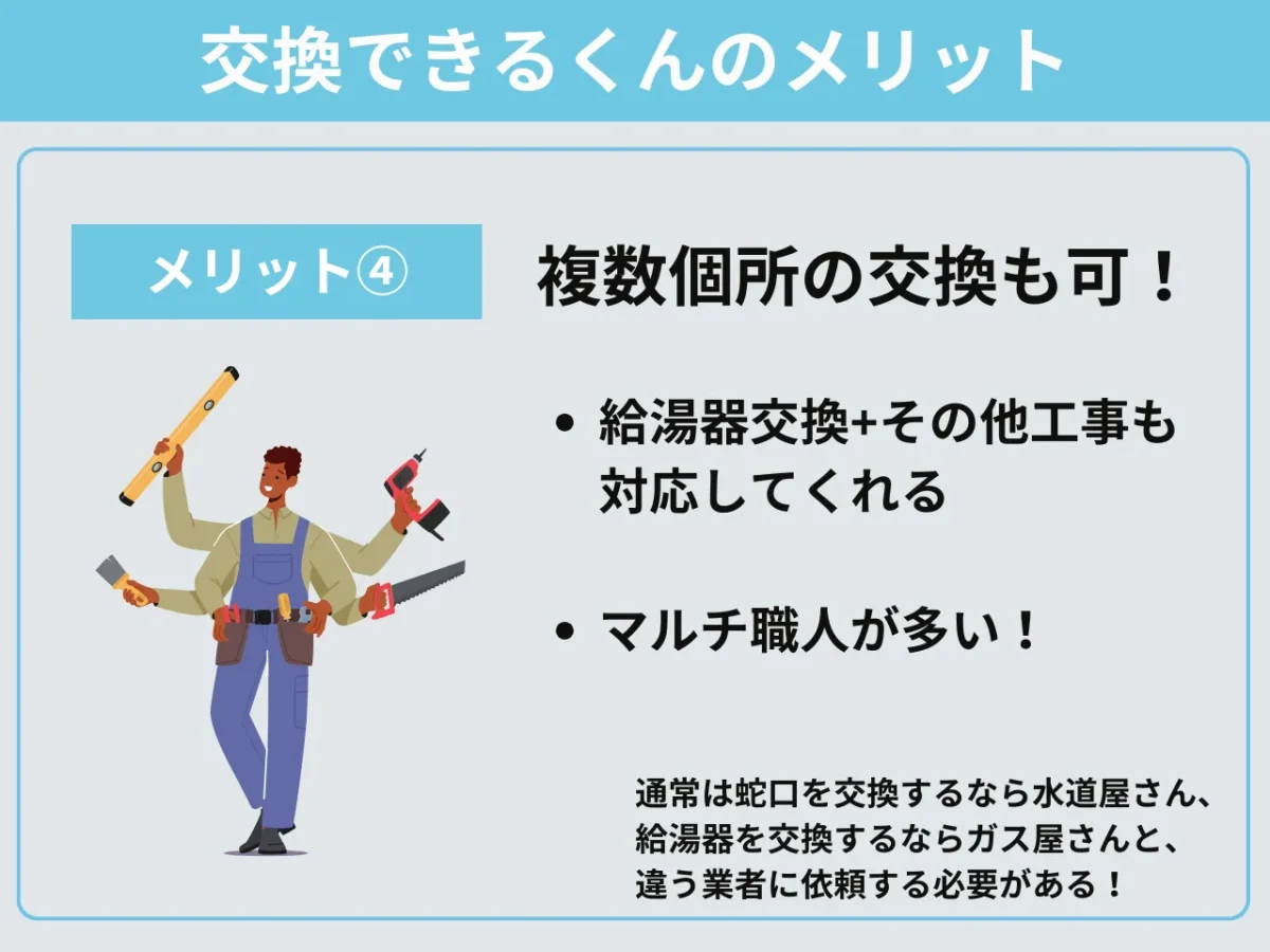 交換だけなら一度に複数ヵ所可能