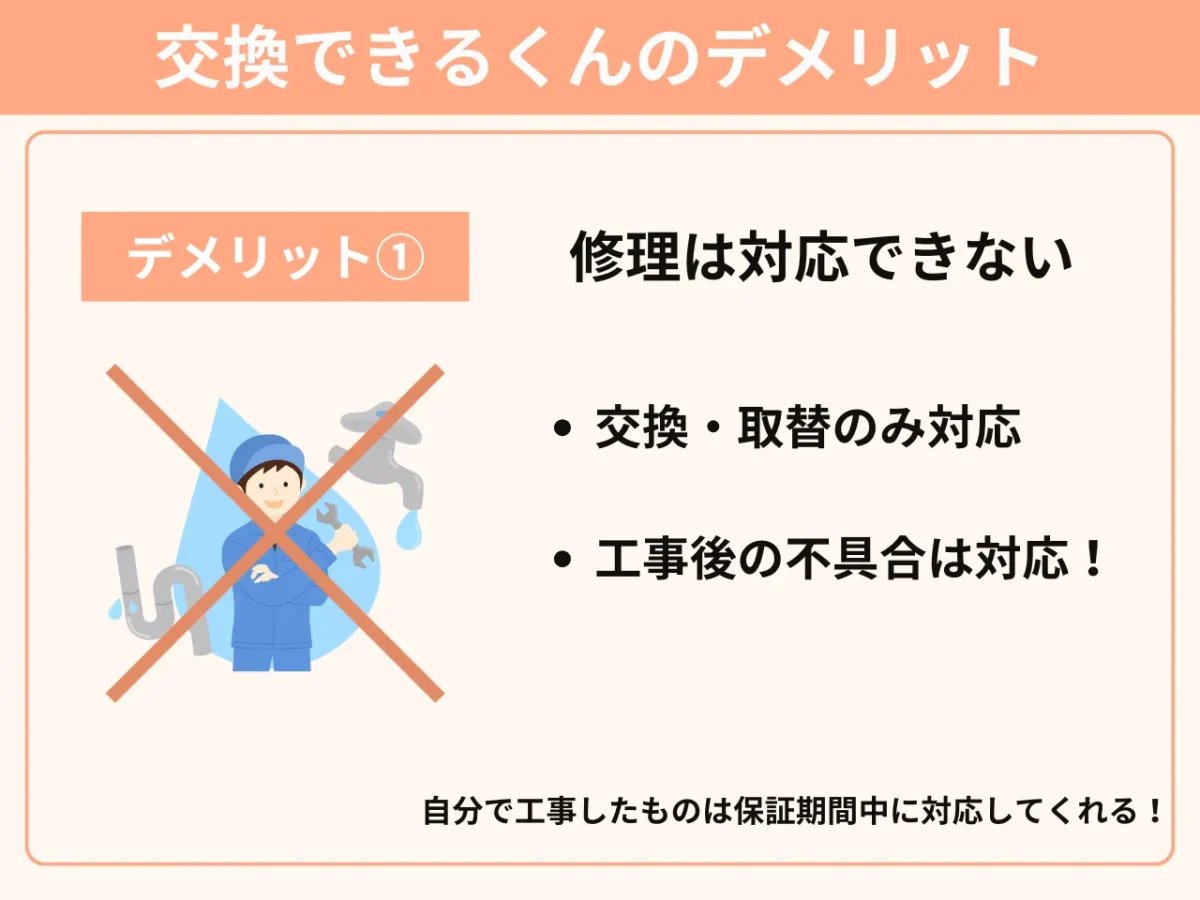 修理工事の対応はできない