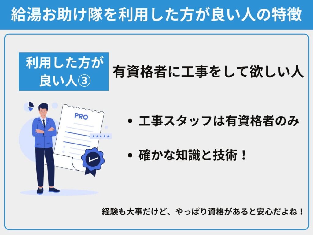 有資格者に工事をして欲しい人