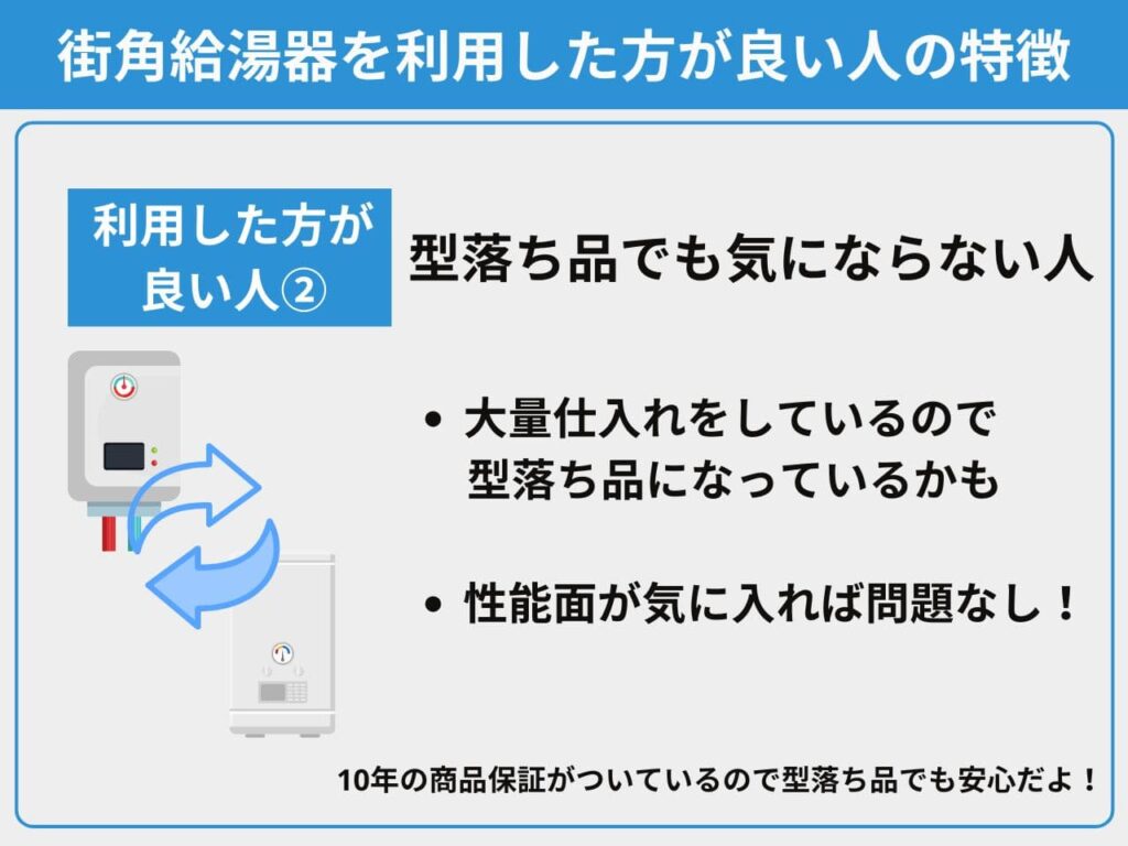 特徴②型落ち品でも気にならない人