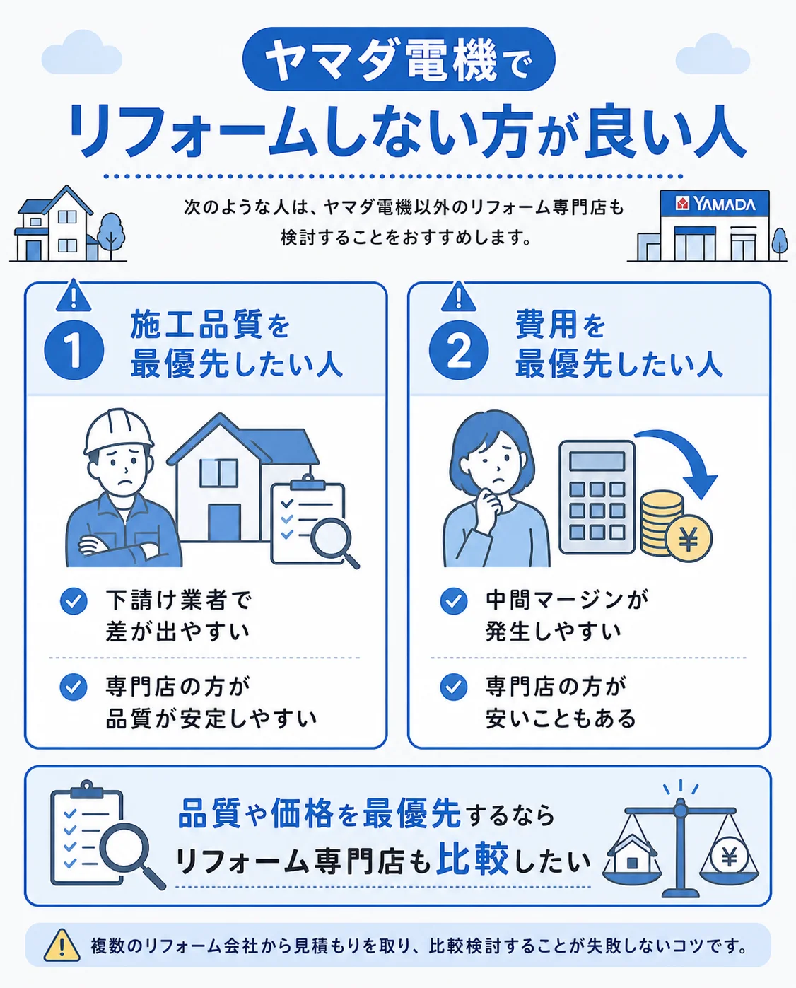 ヤマダ電機でリフォームしない方が良い人