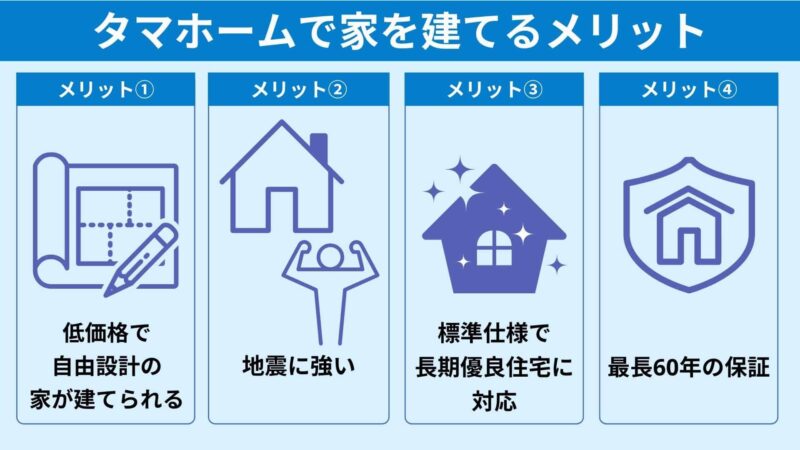 タマホームで家を建てるメリット