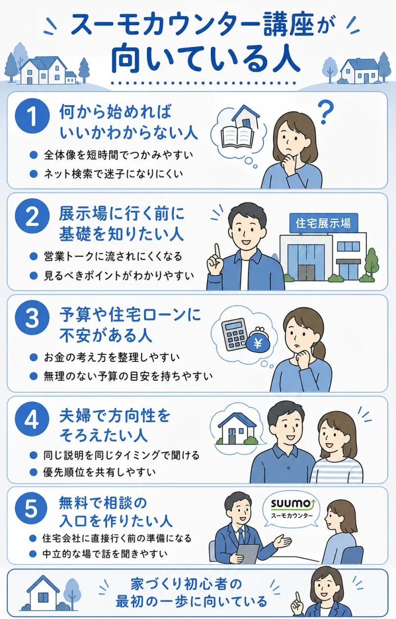 スーモカウンター講座が向いている人を表した図解