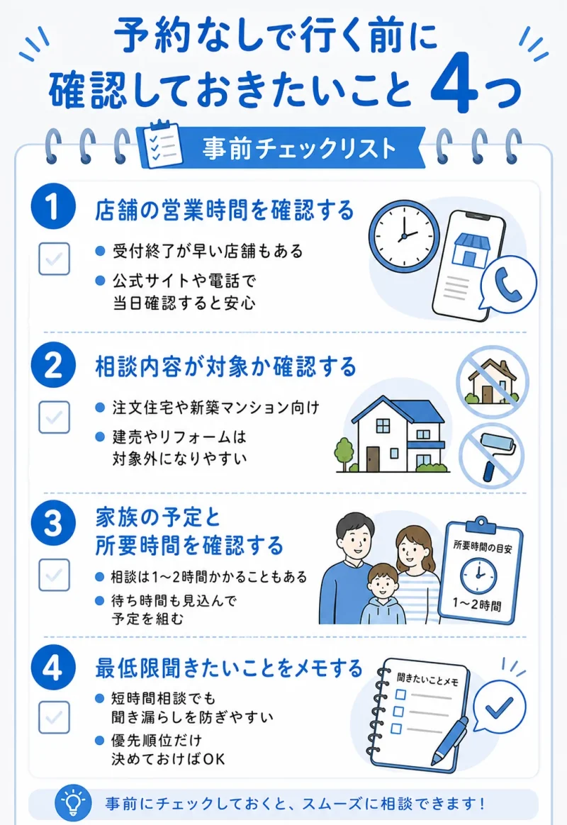 予約なしで行く前に確認しておきたいこと4つ