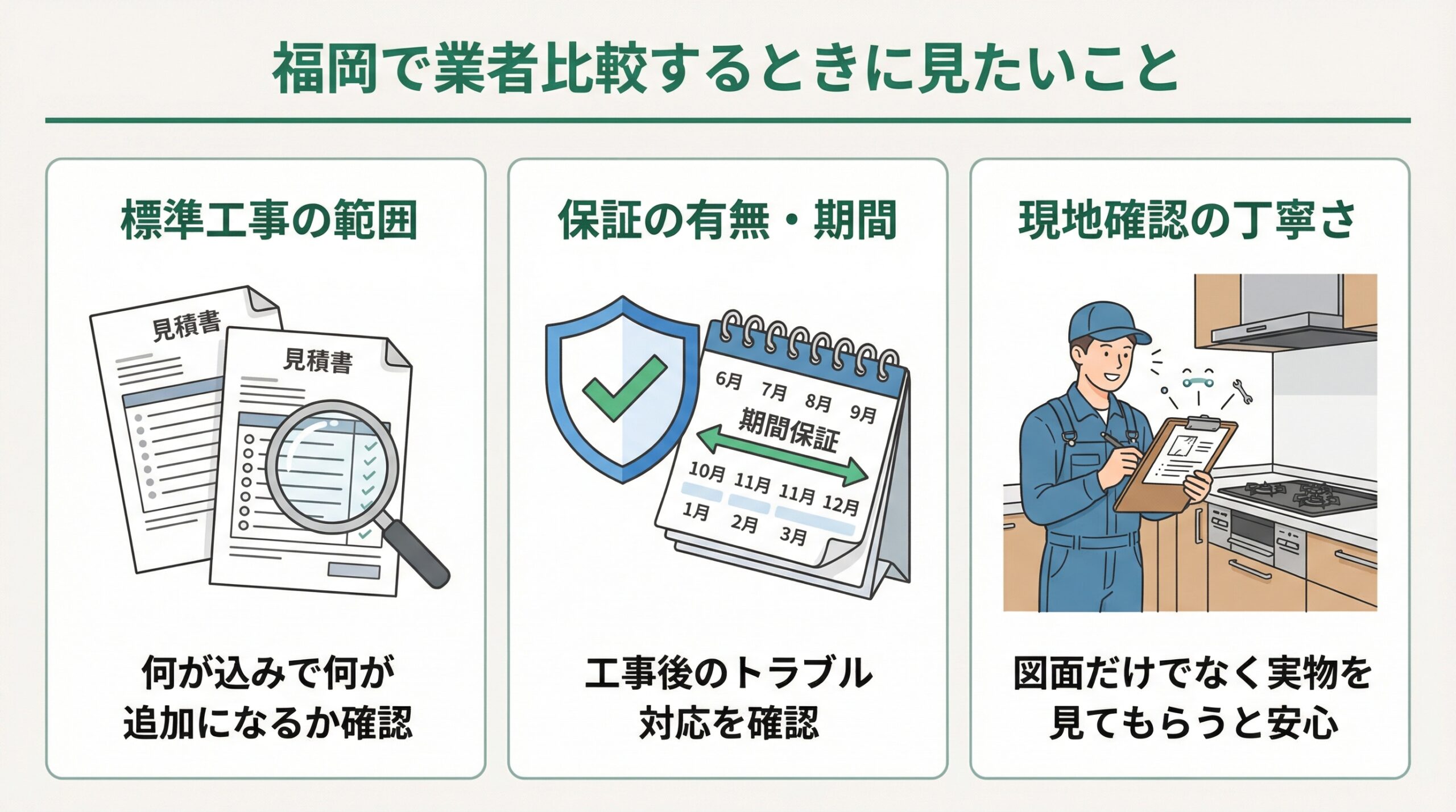 日立IH 福岡で業者比較するときに見たいこと