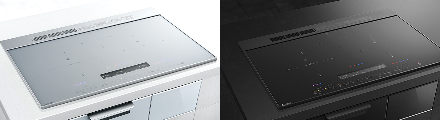 三菱電機 CS-A20 マットガラス天板 シルバーとブラックの2色